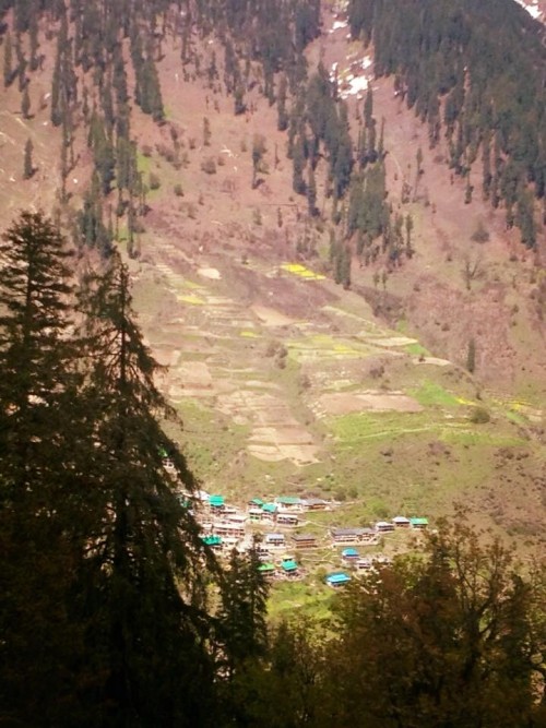 Beautiful traditional village situated at down-streams of high mountains.