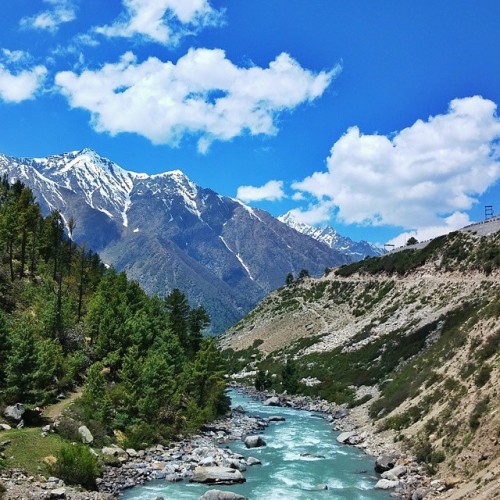 Chitkul is a village in Kinnaur district of Himachal Pradesh. It is the last inhabited village near the Indo-China border.