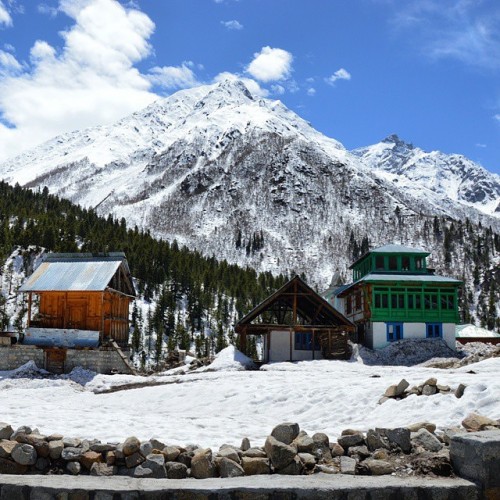 Chitkul is a village in Kinnaur district of Himachal Pradesh. It is the last inhabited village near the Indo-China border. The Indian road ends here. During winters, the place mostly remains covered with the snow and the inhabitants move to lower regions of Himachal.