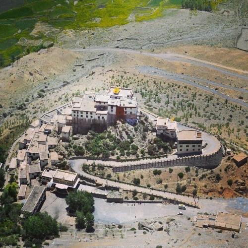 Kye Gompa (also spelled Ki, Key or Kee) is a Tibetan Buddhist monastery located on top of a hill at an altitude of 4,166 metres (13,668 ft) above sea level , close to the Spiti River , in the Spiti Valley of Himachal Pradesh, Lahaul and Spiti district, India. It is the biggest monastery of Spiti Valley and a religious training centre for Lamas.