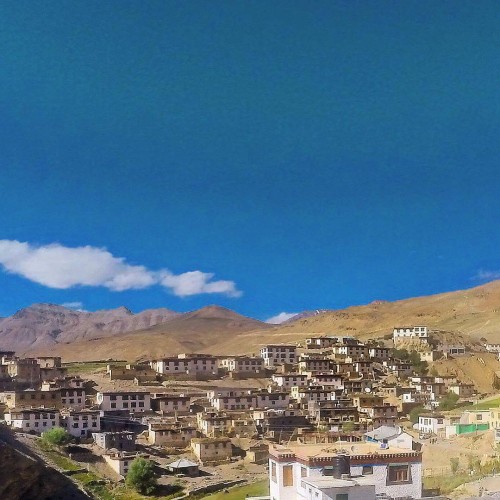 Kibber is a village high in the Spiti Valley in the Himalayas at 4270 metres or 14,200 ft in Himachal Pradesh in northern India. It contains a monastery and the Kibber Wildlife Sanctuary. Kibber lies in a narrow valley on the summit of a limestone rock