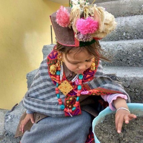A Cute Little Kinnauri girl in her traditional attire