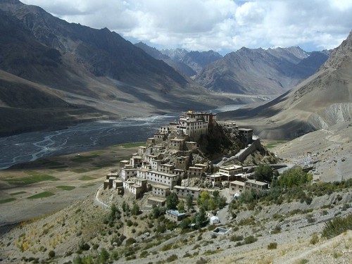 Breathtaking location of the Spiti valley
