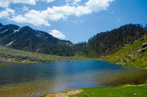 Kareri Lake is a high altitude, shallow, fresh water lake south of the Dhauladhar range approximately 9 km North West of Dharamsala in Kangra district, Himachal Pradesh.