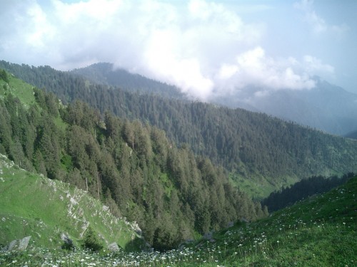 View of Himachal Hills, near Dalhousie town.