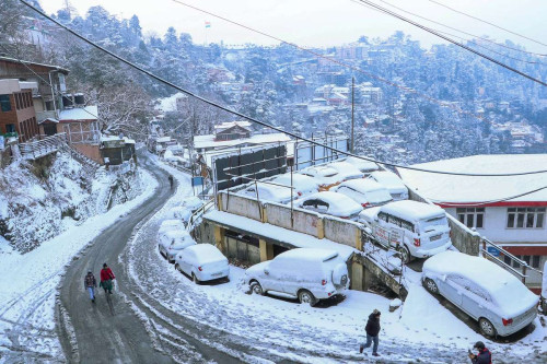 Beautiful Snowfall in Shimla