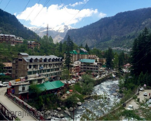 Famous as well as traditional log huts on the way to old Manali